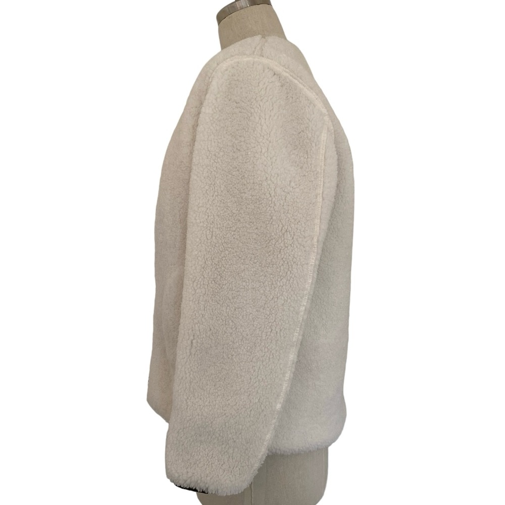 Mother The Lining Jacket Quilted Nylon & Faux Fur Reversible Button-Up Jacket - Picture 8 of 10